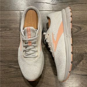 Brooks Women's Athletic Shoes in White and Peach
